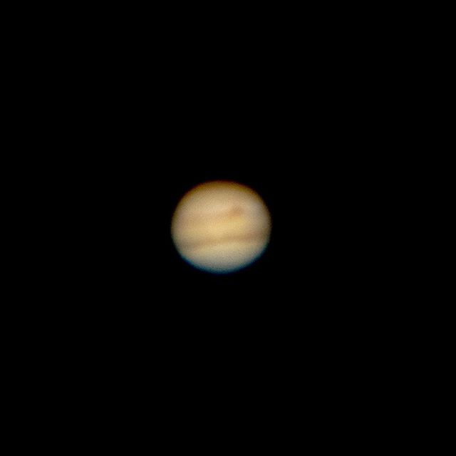 Jupiter 2019-0625. 今日は大赤斑も見える。